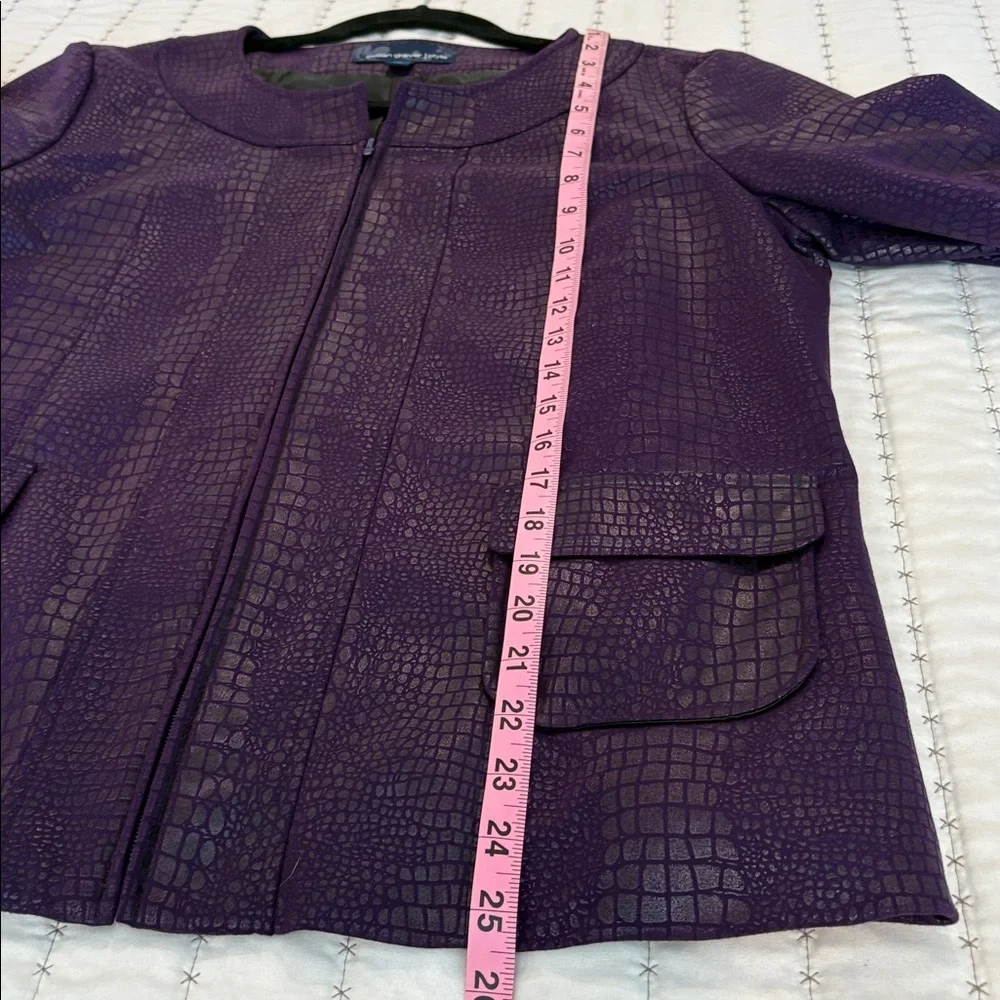 Purple Textured Women's Blazer - Picture 11 of 11